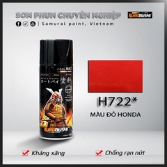 COMBO Sơn Samurai màu đỏ honda H722 gồm 4 chai đủ quy trình độ bền cao, đẹp (Lót - Nền 102 - Màu H722  - Bóng )