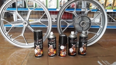 COMBO Sơn Samurai màu bạc lấp lánh 1701 gồm 4 chai đủ quy trình độ bền cao  (Lót  – Nền 124 - Màu 1701 - Bóng )