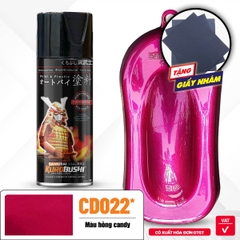 COMBO Sơn SAMURAI màu hồng candy CD022 gồm 5 chai đủ quy trình (Lót - Nền 124 – Màu 1701 -  Màu CD022 - Bóng )