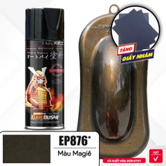 COMBO Sơn xịt Samurai màu EP876 gồm 3 chai đủ quy trình độ bền cao (Lót – màu EP876 - Bóng ) chuyên dùng cho xe máy