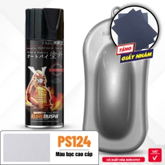 COMBO Sơn Samurai MÀU BẠC CAO CẤP PS124 gồm 3 chai đủ quy trình độ bền cao (Lót  – màu bạc PS124 - Bóng )