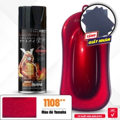 COMBO Sơn Samurai màu 1108 gồm 4 chai đủ quy trình độ bền cao (Lót  – Nền 124 - Màu 1108 - Bóng )