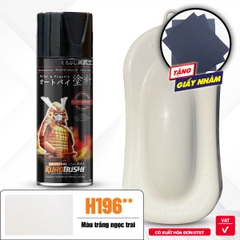 Sơn xịt Samurai Kurobushi -  MÀU TRẮNG NGỌC TRAI Honda H196 (400ml)