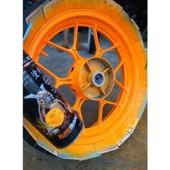 COMBO Sơn Samurai màu cam huỳnh quang 55 gồm 4 chai đủ quy trình  (Lót  – Nền UC1002- Màu 55 - Bóng )