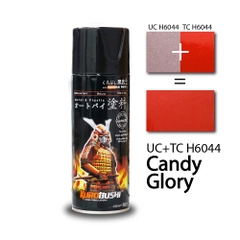 COMBO Sơn xịt Samurai Kurobushi - Màu đỏ rực Honda UC+ TC H6044 (400ml) chuyên dùng cho xe máy