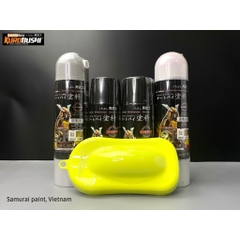 COMBO Sơn Samura- Màu vàng mặt trăng Y820 gồm 4 chai đủ quy trình độ bền cao  (Lót -Nền 102 - Màu Y820 - Bóng )