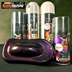 COMBO Sơn SAMURAI màu 3D T501 gồm 4 chai đủ quy trình sang xịn mịn (Lót - Nền 109A - Màu T501  - Bóng )