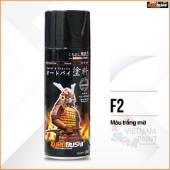 COMBO Sơn Samurai màu trắng mờ F2 gồm 3 chai đủ quy trình độ bền cao (Lót  – Nền trắng mờ F2 - Bóng mờ 128A)