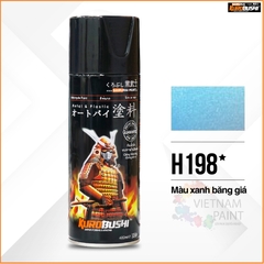COMBO Sơn Samurai MÀU XANH BĂNG GIÁ H198 gồm 4 chai đủ quy trình độ bền cao (Lót - Nền 124 - Màu H198  - Bóng )