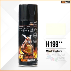 Sơn xịt Samurai Kurobushi - MÀU TRẮNG KEM H199 (400ml)