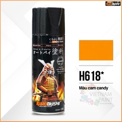 Sơn xịt Samurai Kurobushi - MÀU CAM CANDY HONDA H618 (400ml)