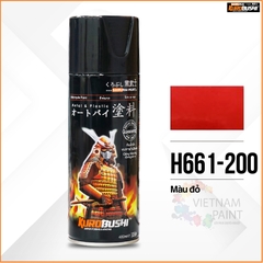 Sơn xịt SAMURAI Kurobushi - MÀU ĐỎ H661-200 (400ml) chuyên dùng cho xe máy