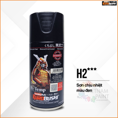 Sơn xịt Samurai Kurobushi - SƠN CHỊU NHIỆT (MÀU ĐEN) H2 (350ml)
