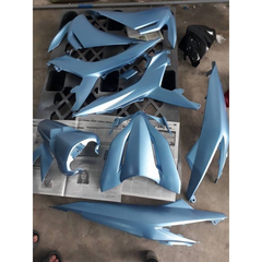 COMBO Sơn Samurai MÀU XANH BĂNG GIÁ H198 gồm 4 chai đủ quy trình độ bền cao (Lót - Nền 124 - Màu H198  - Bóng )