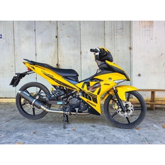 COMBO Sơn Samurai màu vàng Crôm 108 gồm 4 chai đủ quy trình độ bền cao (Lót – Nền 102 - Màu 108 - Bóng )