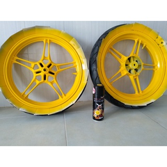 COMBO Sơn Samurai màu vàng Crôm 108 gồm 4 chai đủ quy trình độ bền cao (Lót – Nền 102 - Màu 108 - Bóng )