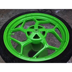 COMBO Sơn Samurai màu xanh lá huỳnh quang 54 gồm 4 chai đủ quy trình  (Lót – Nền UC1002- Màu 54 - Bóng )