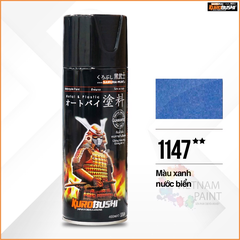 COMBO Sơn Samurai màu 1147 gồm 4 chai đủ quy trình độ bền cao (Lót – Nền 124 - Màu 1147 - Bóng)