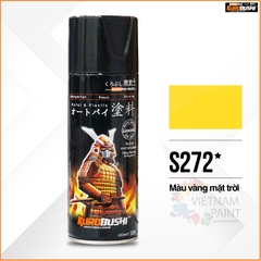 COMBO Sơn Samurai màu vàng mặt trời S272 gồm 4 chai đủ quy trình độ bền cao  (Lót  – Nền 102 - Màu S272 - Bóng )