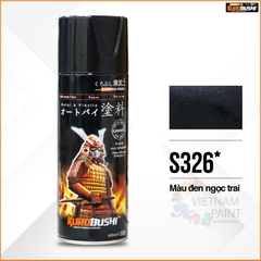 Sơn xịt Samurai Kurobushi - MÀU ĐEN NGỌC TRAI Suzuki S326 (400ml)