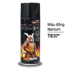 COMBO Sơn xịt Samurai màu đồng titan TE37 gồm 4 chai đủ quy trình độ bền cao (Lót - Nền 109A - Màu TE37 - Phủ mờ 128A )