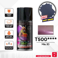 COMBO Sơn SAMURAI màu 3D T500 gồm 4 chai đủ quy trình sang xịn mịn (Lót - Nền 109A - Màu T500  - Bóng )