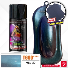 COMBO Sơn Samurai màu 3D T600 gồm 4 chai đủ quy trình sang xịn mịn (Lót - Nền 109A - Màu T600  - Bóng )