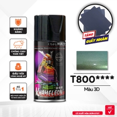 COMBO Sơn Samurai màu 3D T800 gồm 4 chai đủ quy trình sang xịn mịn (Lót - Nền 109A - Màu T800  - Bóng )