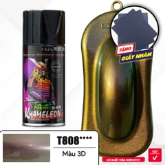COMBO Sơn SAMURAI màu 3D T808 gồm 4 chai đủ quy trình độ bền cao (Lót  - Nền 109A - Màu T808  - Bóng)