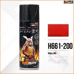 Combo Sơn xịt SAMURAI - màu đỏ H661-200 ( Lót - Nền 102 - Màu H661- 200 - Bóng)