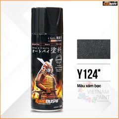 COMBO Sơn Samurai màu xám bạc Y124 gồm 3 chai đủ quy trình độ bền cao (Lót – màu Y124 - Bóng )