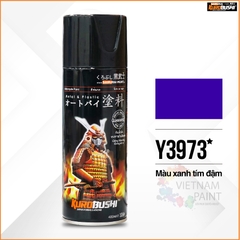 COMBO Sơn Samurai màu xanh GP Y3973 gồm 4 chai đủ quy trình độ bền cao  (Lót  – Nền 124 - Màu Y3973 - Bóng )
