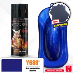 Sơn xịt Samurai Kurobushi - MÀU XANH DƯƠNG MOVISTAR Yamaha Y688 (400ml)