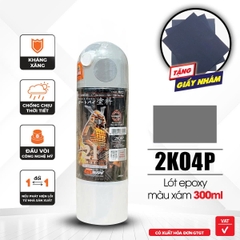 Sơn xịt Samurai Kurobushi - Sơn lót epoxy màu xám 2K04P (300ml)