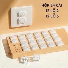 Nút Che Ổ Điện Khóa Xoay Set 6 Cái Bảo Vệ An Toàn Cho Bé