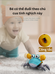 Đồ Chơi Cho Bé Con Cua Cảm Biến Biết Tự Động Chạy Trốn, Có Đèn Và Nhạc Vui Nhộn