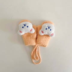 Bao Tay Lông Cừu 3D Hình Gấu Xoăn Nhiều Màu Đáng Yêu Cho Bé 1 - 4 Tuổi