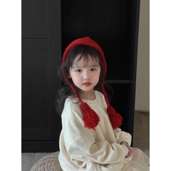 Mũ Nón Len Dệt Kim Cô Bé Bán Diêm Đáng Yêu Giữ Ấm Cho Bé