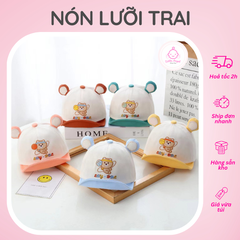Mũ Nón Lưỡi Trai Tai 3D Hình Thú Đáng Yêu Cho Bé Từ 3 Tháng - 3 Tuổi