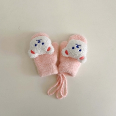 Bao Tay Lông Cừu 3D Hình Gấu Xoăn Nhiều Màu Đáng Yêu Cho Bé 1 - 4 Tuổi