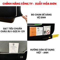 Ghế Ngồi Booster Ô Tô Cho Bé Chuẩn Quốc Tế Chính Hãng AYAEL BFL310 Đạt I-Size R129 (Cao trên 100cm)