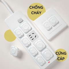 Nút Che Ổ Điện Khóa Xoay Set 6 Cái Bảo Vệ An Toàn Cho Bé
