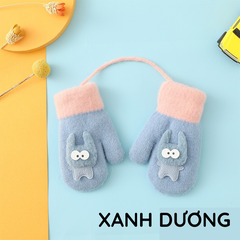 Bao Tay 3D Có Dây Lấp Lánh Nhiều Màu Giữ Ấm Tay Cho Bé