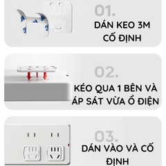 Combo 6 Miếng Dán Che Ổ Điện Đóng Mở Ngang Bảo Vệ An Toàn Cho Bé