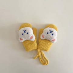 Bao Tay Lông Cừu 3D Hình Gấu Xoăn Nhiều Màu Đáng Yêu Cho Bé 1 - 4 Tuổi