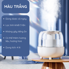 Máy Phun Sương Tạo Độ Ẩm Dung Tích Lớn Có Đèn