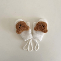 Bao Tay Lông Cừu 3D Hình Gấu Xoăn Nhiều Màu Đáng Yêu Cho Bé 1 - 4 Tuổi