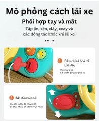 Đồ Chơi Mô Phỏng Vô Lăng Xe Ôtô Có Nhạc Và Đèn Vui Nhộn Kích Thích Sự Phát Triển Cho Bé