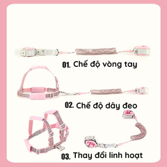 SET Áo Quai Chống Lạc Kèm Dây Đeo Tay 2M Chắc Chắn Cho Bé