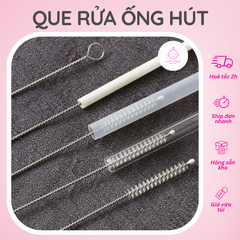 Dụng Cụ Que Rửa Ống Hút Dài Cao Cấp Không Rỉ
